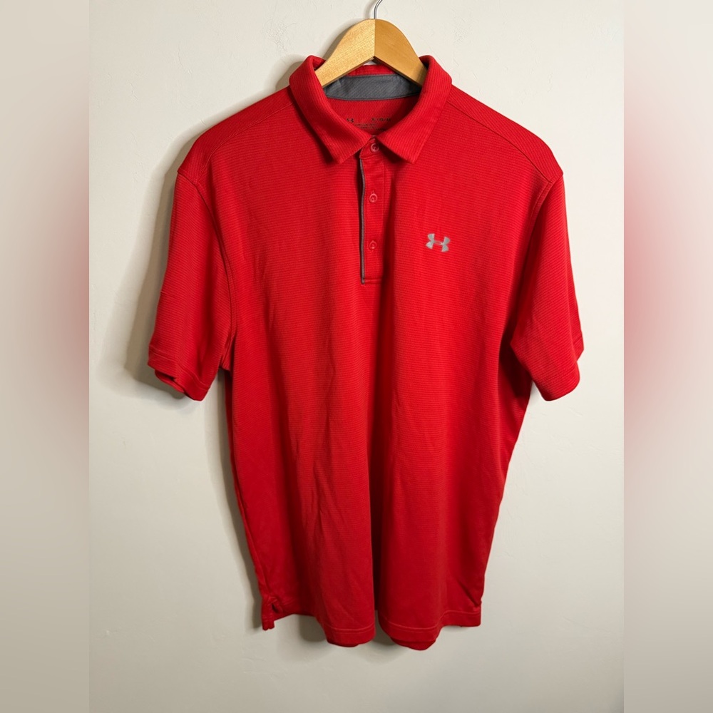 Under Armour Men's Bright Red Polo Shirt